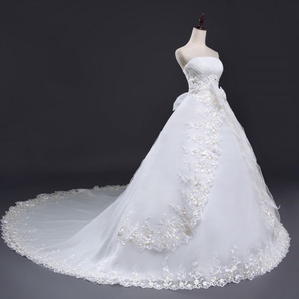 Vestido de Noiva Fansmile Branco cod 06
